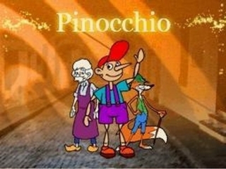 Hier zie je Geppetto, Pinocchio & John de vos!