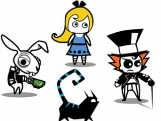 In de DS-versie speel je met cartoon-versies van de personages uit de film Alice in Wonderland.
