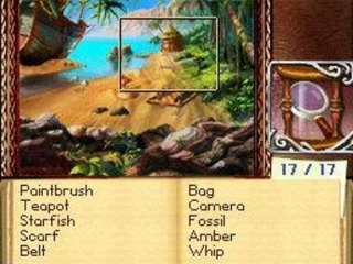 Tijdens het spel moet je vaak voorwerpen zoeken, zoek hier bijvoorbeeld een fossiel, tas of een tandenborstel!