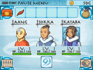 Tijdens je avontuur speel je of als Aang, Sokka of Katara en gebruik je zijn of haar vaardigheden.