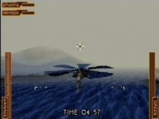 In het bovenste scherm speelt het spel zich af. Schiet andere vliegtuigen en helikopters neer om te winnen!