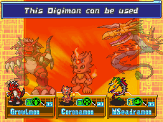 Afhankelijk van de versie die wordt gespeeld, beginnen spelers automatisch met de Digimon exclusief voor hun versie.