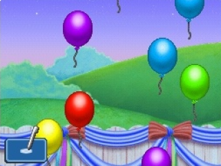 Probeer de ballonen uit de lucht te tikken met je stylus.