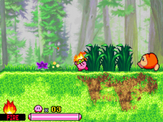 Speel als Kirby die door het eten van zijn vijanden vele powers kan krijgen!