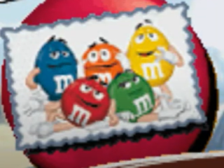 Speel als 5 verschillende gekleurde M&M’s.