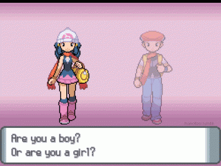 Kies maar, Jongen of Meisje!<br />
(Dat die pokemon professors dat niet zelf zien...)