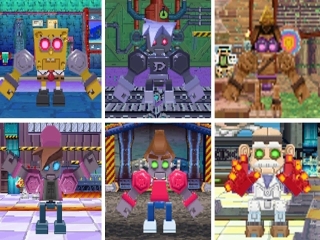 SpongeBob en zijn Vrienden: Aanval van de Speelgoedrobots: Afbeelding met speelbare characters